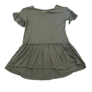Harper Canyon Girls Size M Green Short Ruffle Sleeve Top